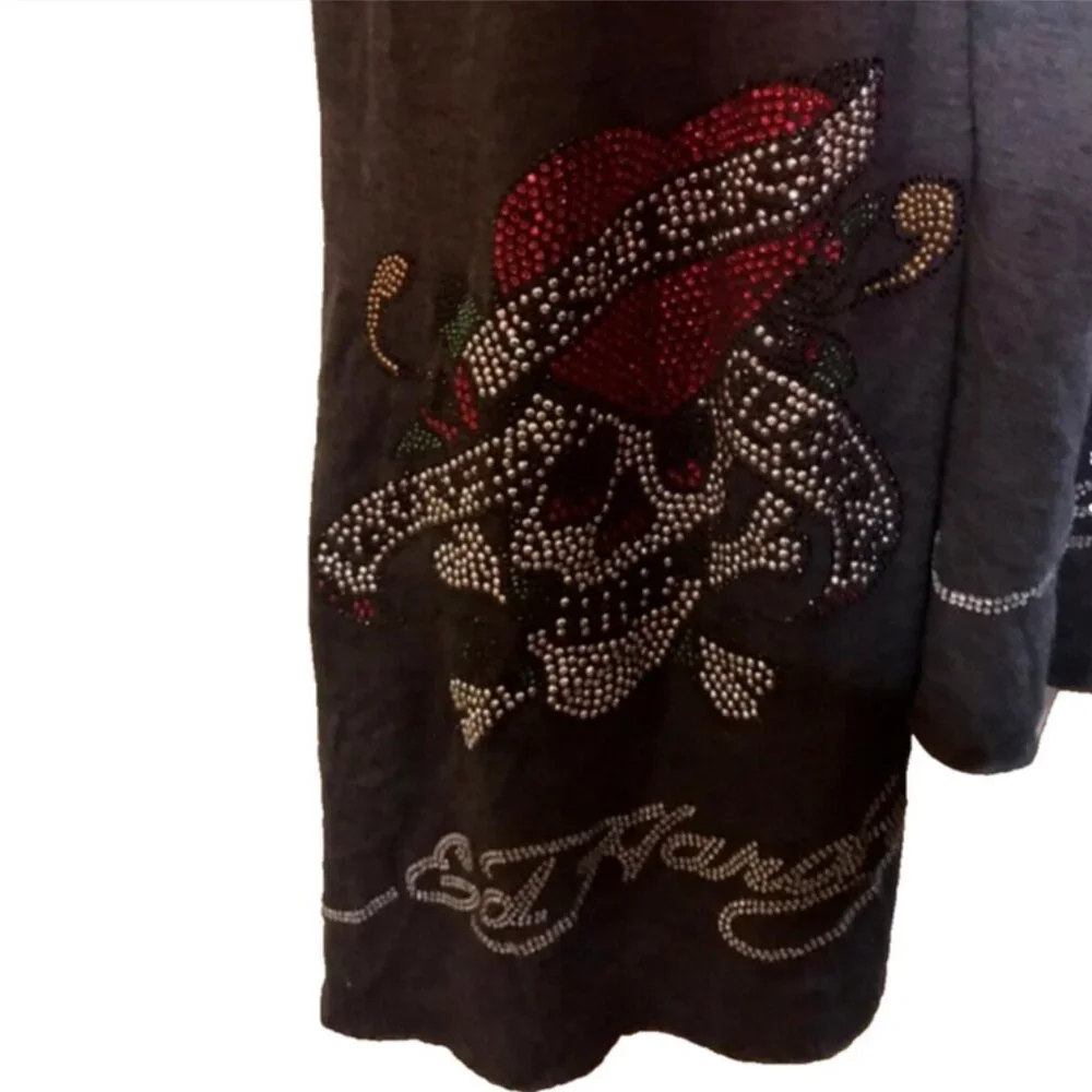 NWOT Vintage Y2K Ed Hardy Rhinestone Scarf Wrap